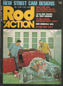 ROD ACTION 1974 JULY - BONNEVILLE HISTORY, CUSTOM DOOR PANELS & UPHOLSTERY*
